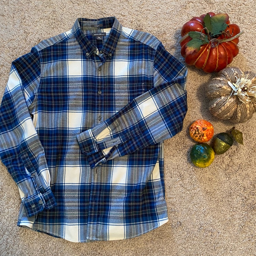 Eddie Bauer Flannel, Mens Medium, Classic Fit
